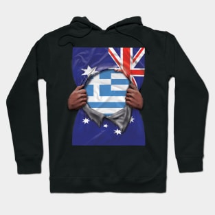 Greece Flag Australian Flag Ripped - Gift for Greek From Greece Hoodie